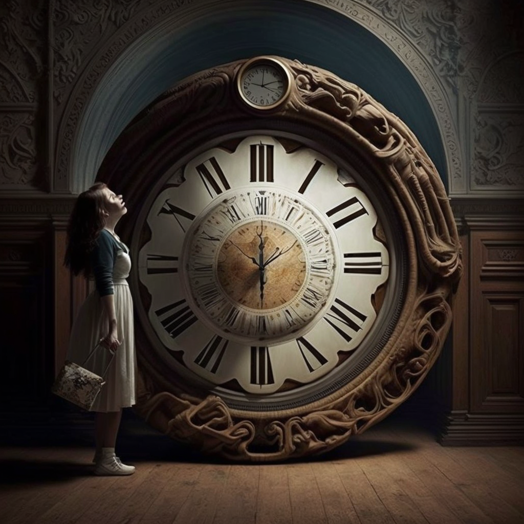 Surrealism and clocks with thoughts.