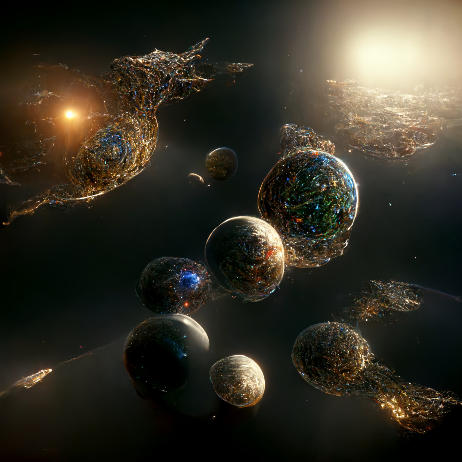 Multiverse - different universes all over the place.