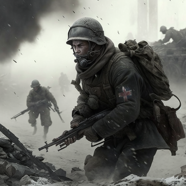 Battling in Stalingrad.