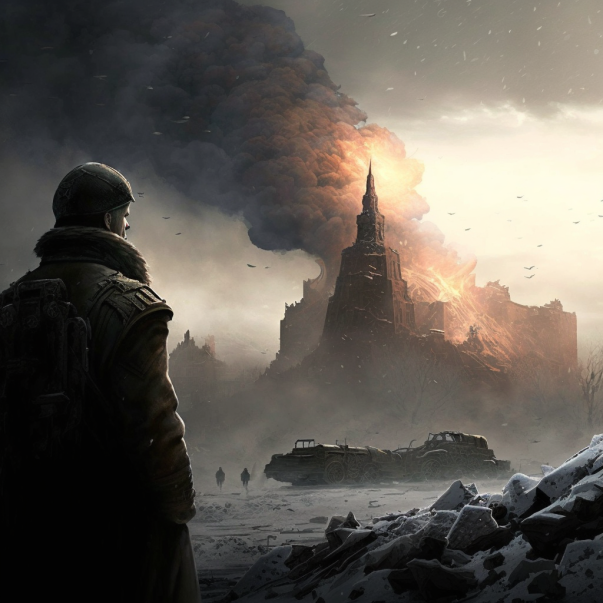 Distance view of Stalingrad